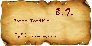 Borza Tamás névjegykártya