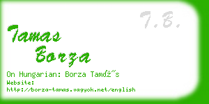 tamas borza business card